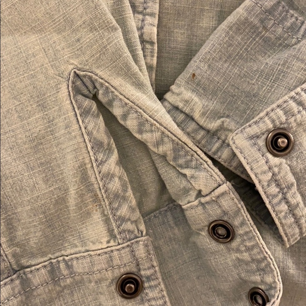 American Eagle Chambray Button-Down Top Or Jacket - image 3